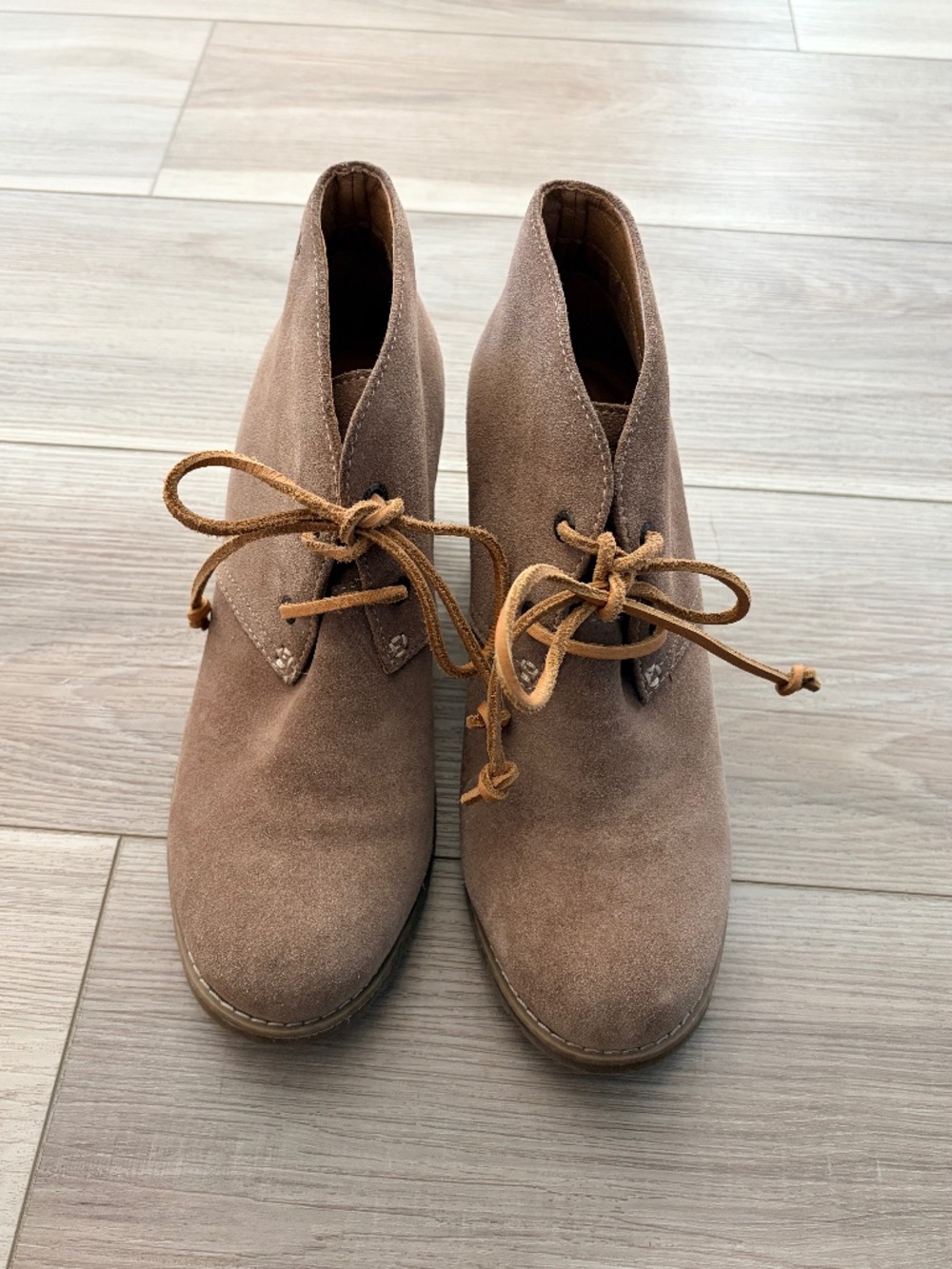 Sperry Wedge Suede Bootie | Light Brown Suede | Size 8